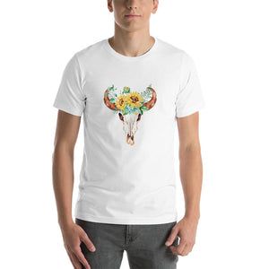 Aborigines pattern mixed with sunflowers Unisex T-Shirt