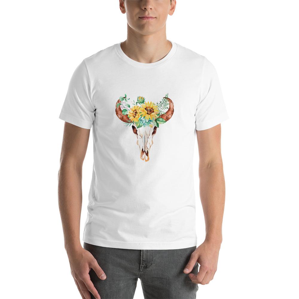 Aborigines pattern mixed with sunflowers Unisex T-Shirt