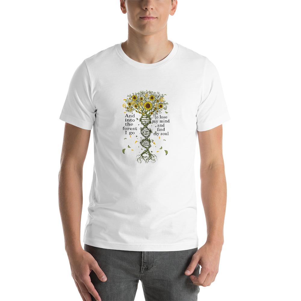Sunflower image, and into the forest i go Unisex T-Shirt