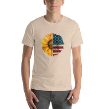 Load image into Gallery viewer, Sunflower mixed american flag pattern Unisex T-Shirt
