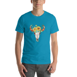 Aborigines pattern mixed with sunflowers Unisex T-Shirt