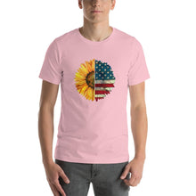 Load image into Gallery viewer, Sunflower mixed american flag pattern Unisex T-Shirt
