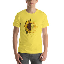 Load image into Gallery viewer, Sunflower, Philadenphia, girls are sunshine hurricane Unisex T-Shirt
