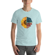 Load image into Gallery viewer, Sunflower mixed american flag pattern Unisex T-Shirt
