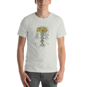 Sunflower image, and into the forest i go Unisex T-Shirt