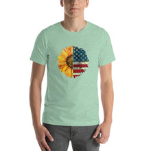 Load image into Gallery viewer, Sunflower mixed american flag pattern Unisex T-Shirt
